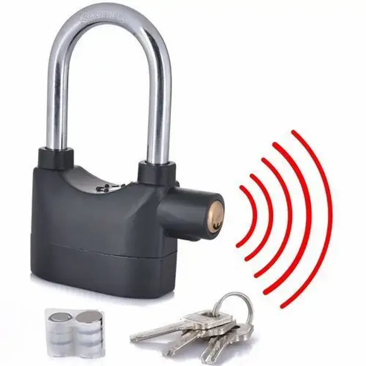 Security Alarm Lock for Bike and Door - Black
