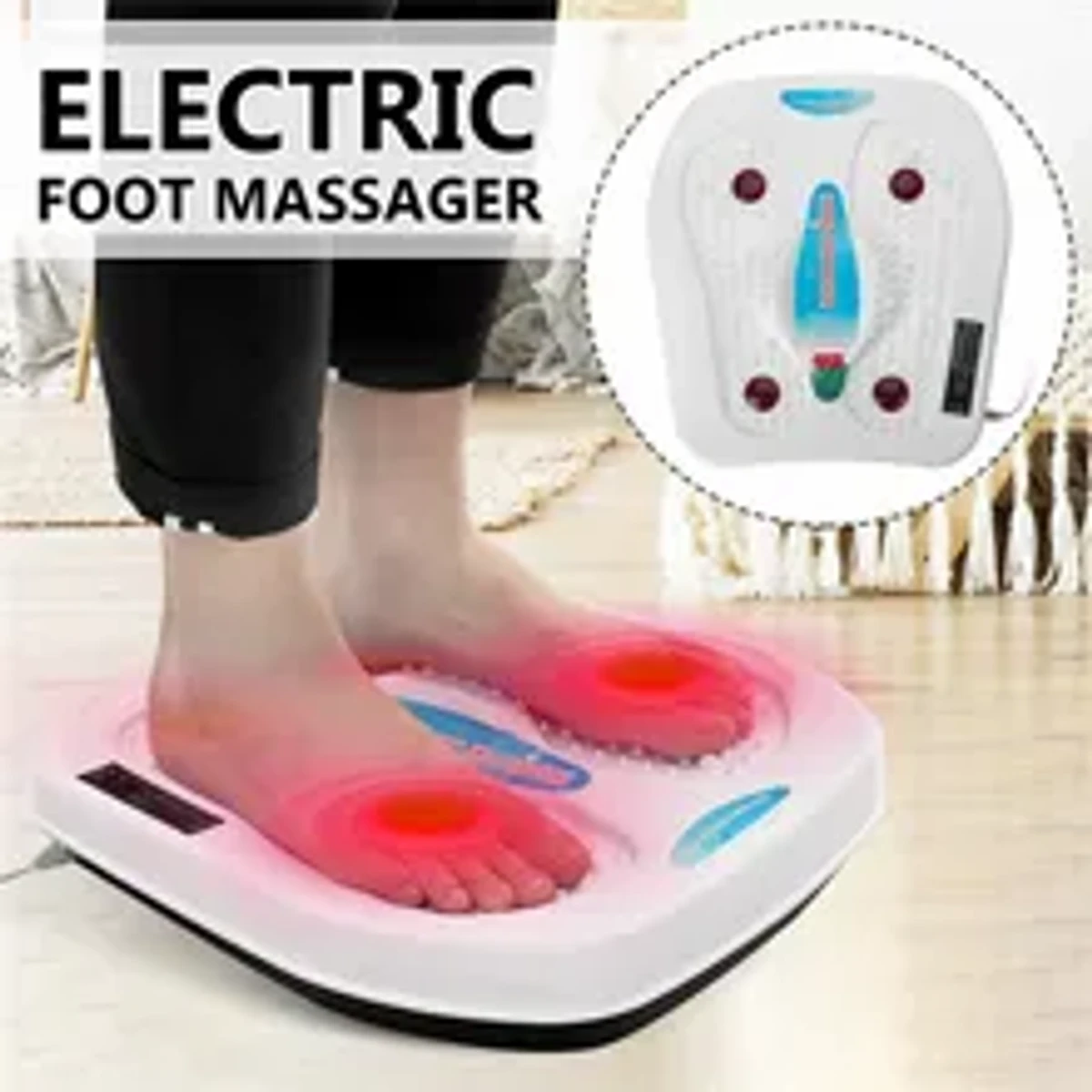 Electric Foot Massager Machine Vibration Massage Infrared Heating Therapy Leg Spa Relieve Fatigue