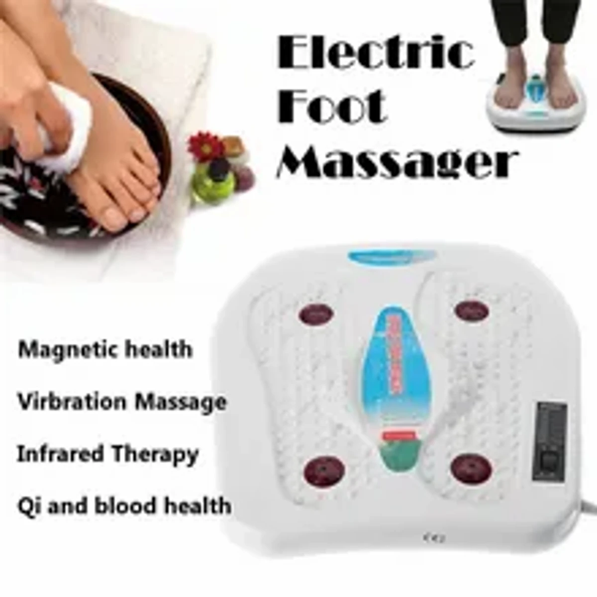 Electric Foot Massager Machine Vibration Massage Infrared Heating Therapy Leg Spa Relieve Fatigue