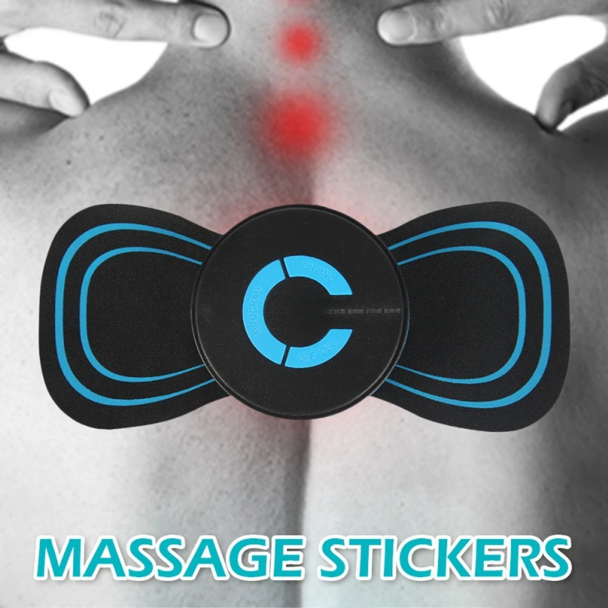 EMS Electric Pulse Neck Massager Cervical Massage Patch Back Sticker Muscle Stimulator Portable Relief Pain Relax Massage