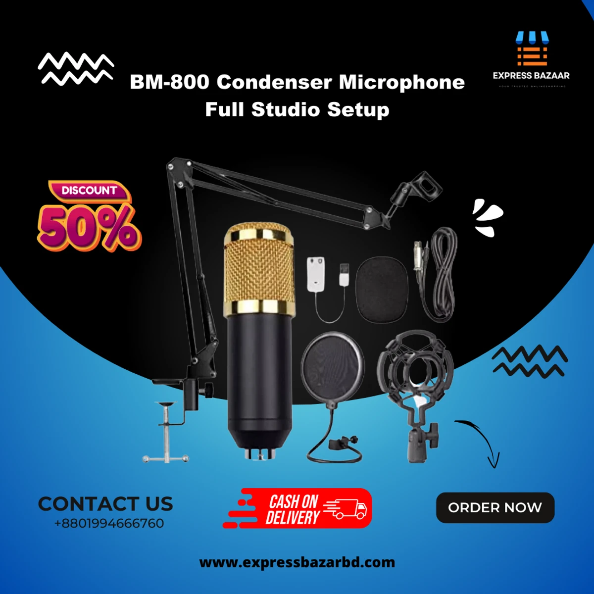 BM-800 Condenser Microphone Full Studio Setup